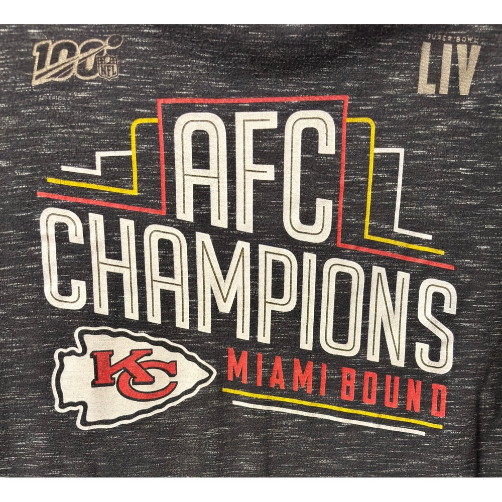 Kansas City Chiefs AFC Champions Super Bowl LIV Bound Long Sleeve Shirt XL‎